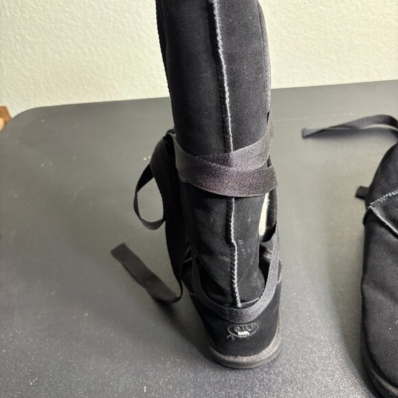 Black EMU Australia Merino Wool Lined Ribbon Boot sz 8 - Picture 4 of 9